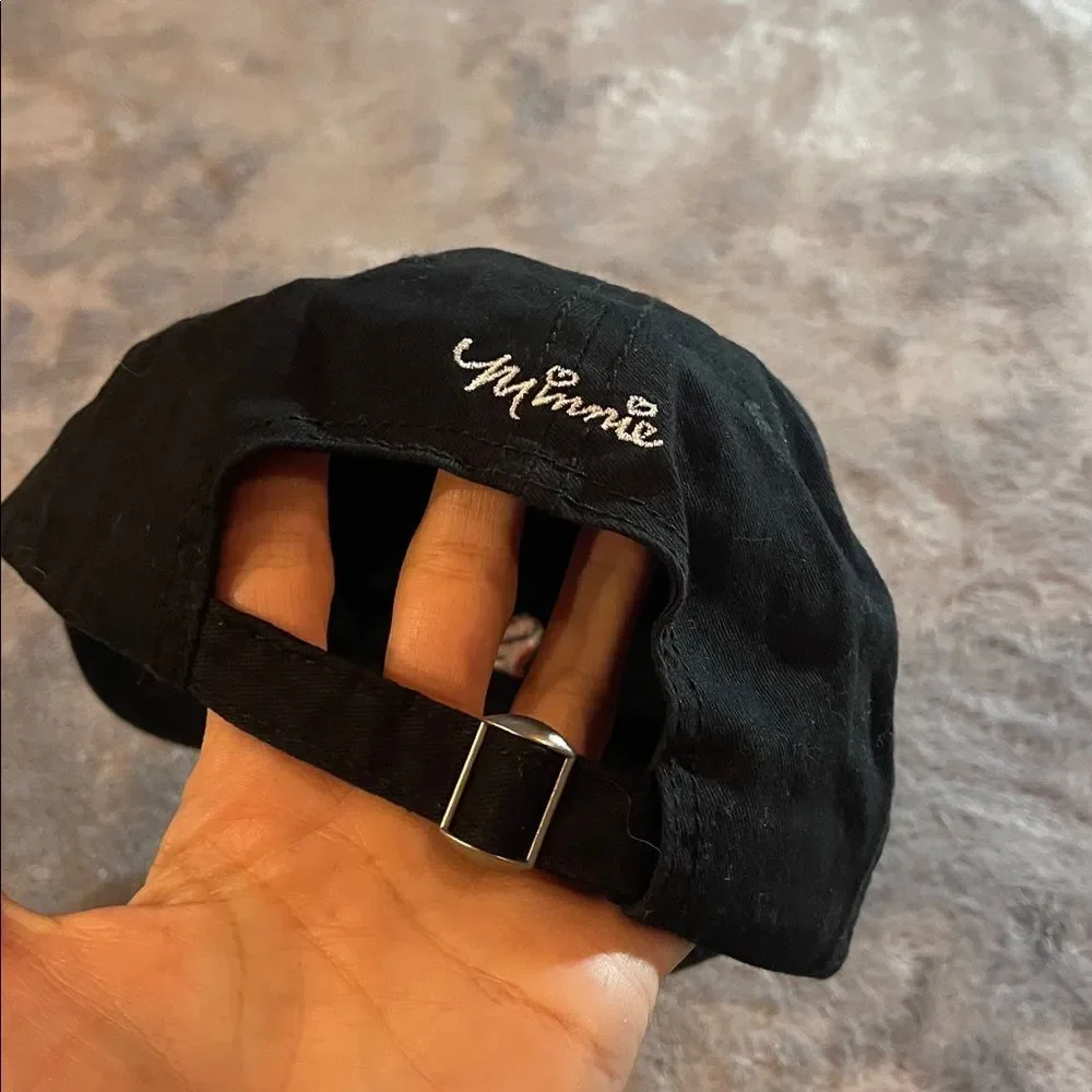 Kids Black Cap with Red Bow minnie Design disney